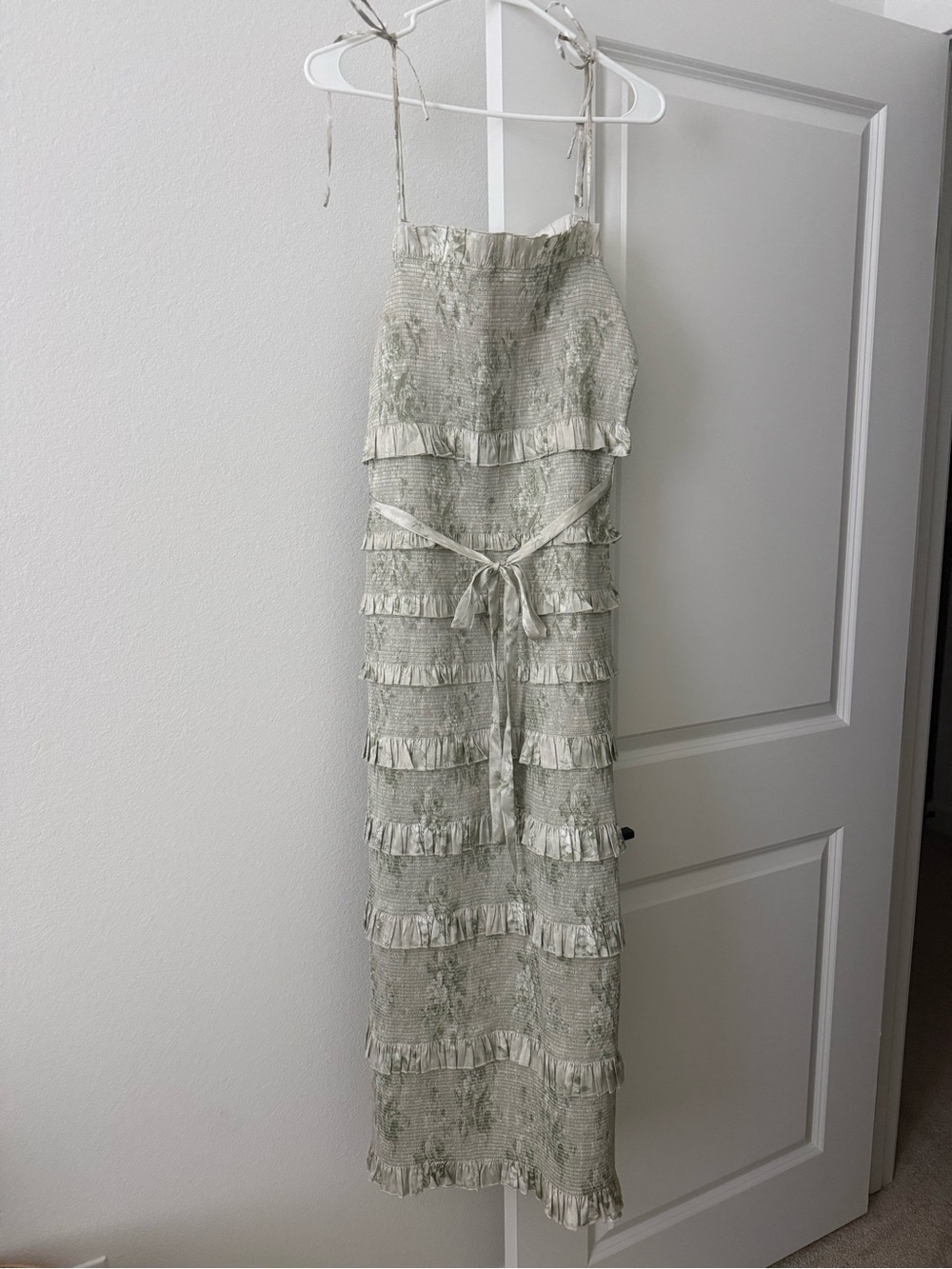 V. Chapman The Lily Dress in Sage Tapestry - Picture 4 of 6